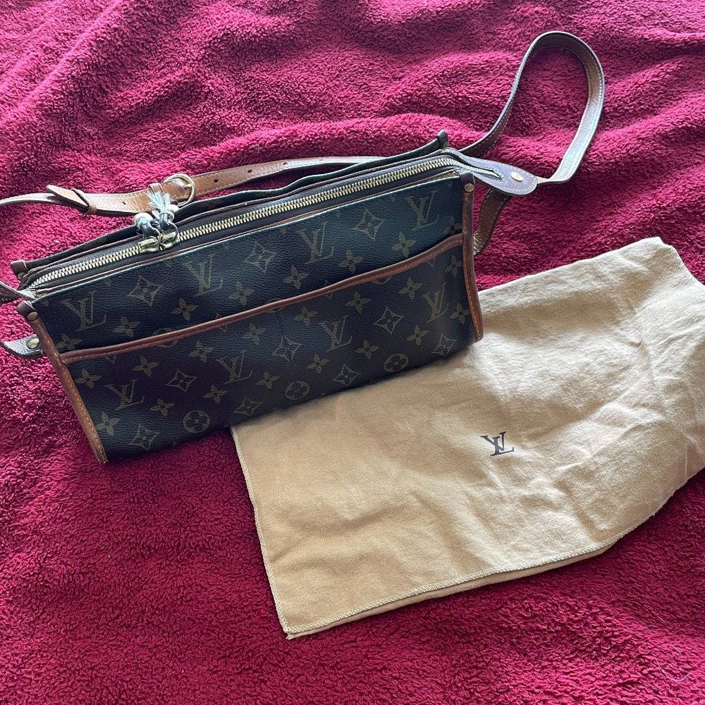 Auth LOUIS VUITTON Monogram Popincourt Long